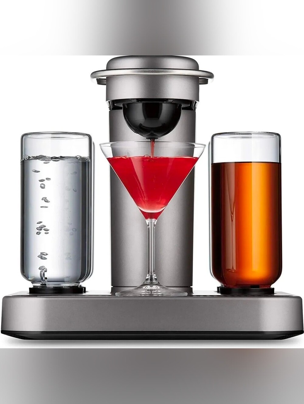 Sleek Silver Cocktail Maker Drink Dispenser